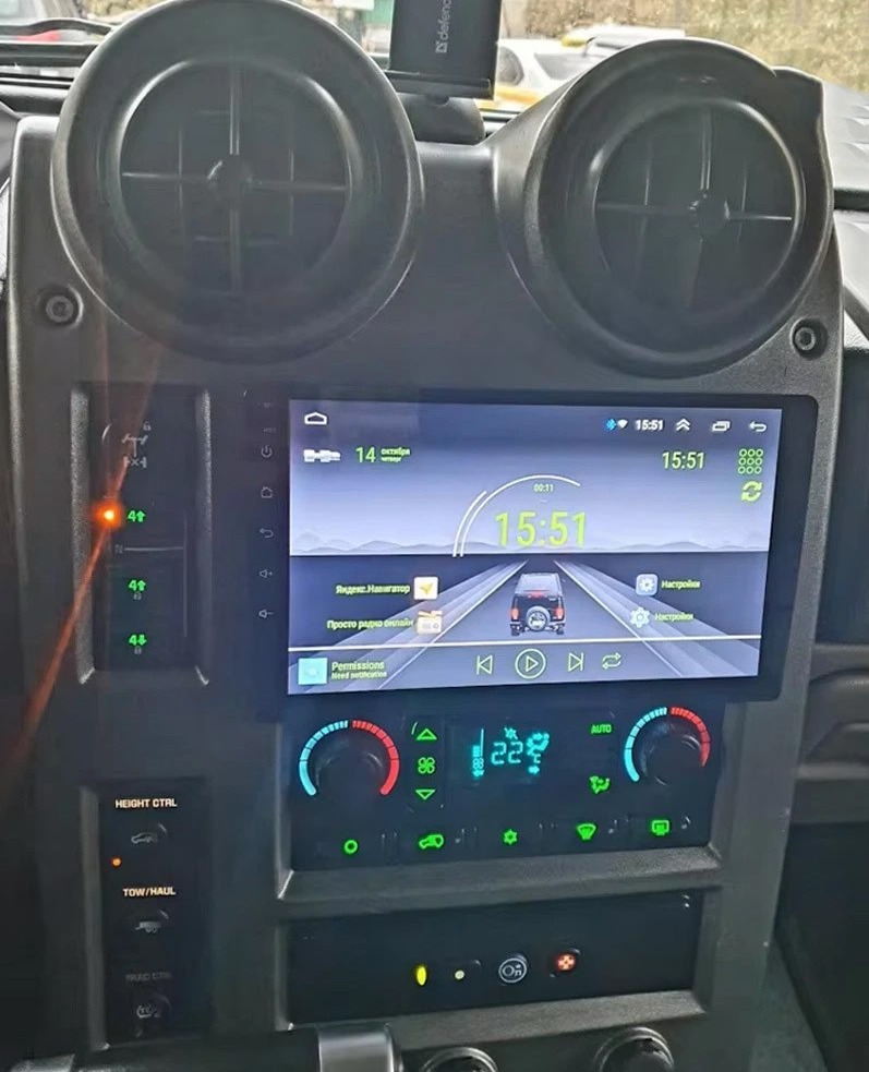 Autoradio Carplay GPS écran tactile QLED Android Auto Hummer H2 de 2002 à 2007