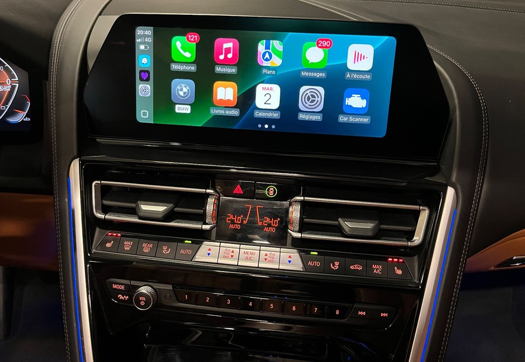 Boîtier CarPlay & Android Auto Sans Fil pour BMW Série 8 G14/G15 (2018-2025) - Compatible Écran d\'Origine