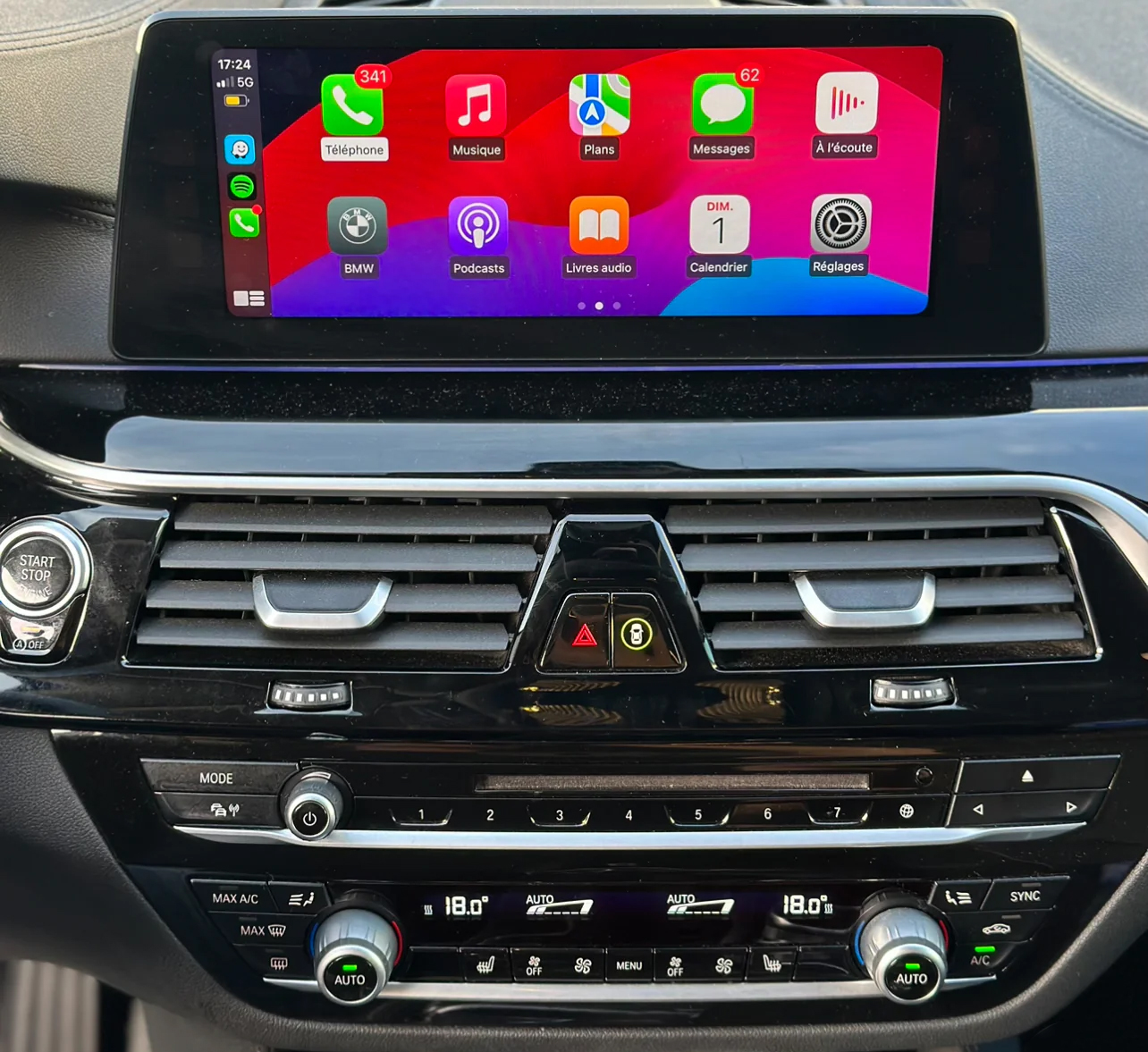 Boîtier CarPlay & Android Auto Sans Fil pour BMW Série 5 G30/G31 (2016-2024) et BMW Série 6 GT G32 (2017-2025) - Compatible Écran d\'Origine
