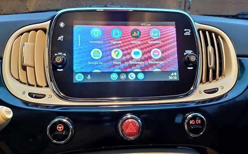 Boîtier CarPlay & Android Auto Sans Fil pour Fiat 500 (2016-2022) - Compatible Écran d\'Origine