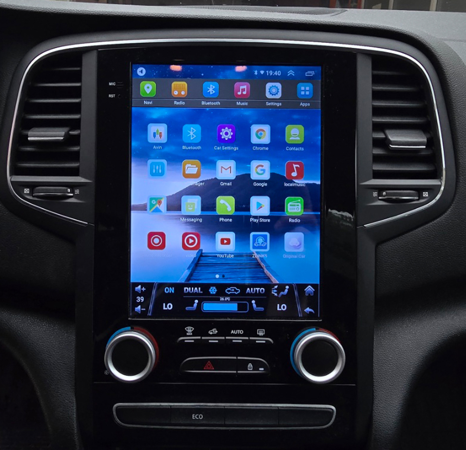 Ecran Tesla Style GPS Android 12.0 et Apple Carplay Renault Koleos, Talisman et Megane 4
