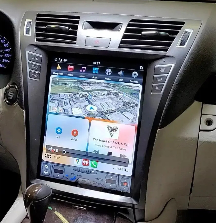 Tablette tactile 34 cm GPS Android 13.0 et Apple Carplay Lexus LS460 LS600 de 2006 à 2012