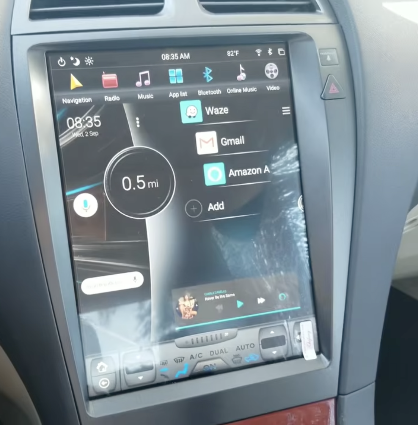 Tablette tactile 30 cm GPS Android 13.0 et Apple Carplay Lexus ES240 ES300 ES350 ES350 de 2006 à 2012