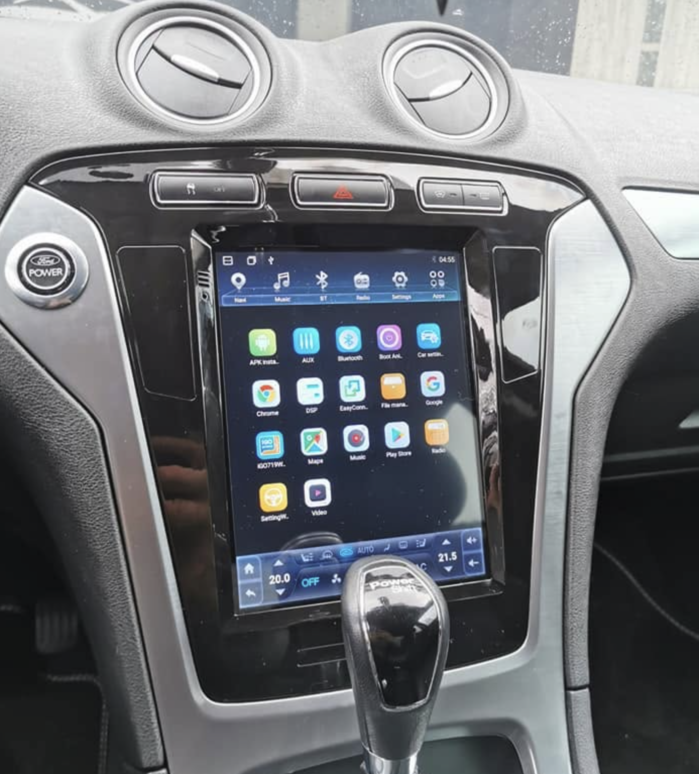 Tablette tactile GPS Android 15.0 et Apple Carplay sans fil Ford Mondeo de 2006 à 2010