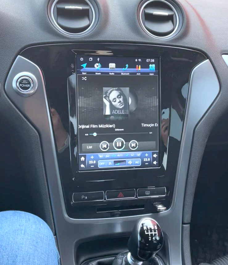 Tablette tactile GPS Android 15.0 et Apple Carplay sans fil Ford Mondeo de 2010 à 2014