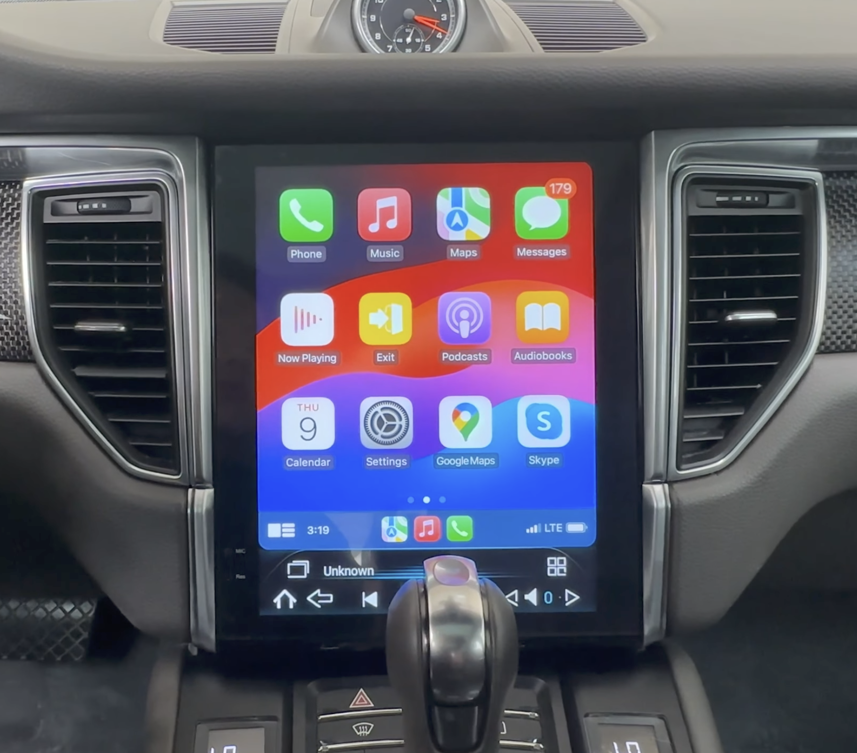 Tablette tactile 31 cm GPS Android 13.0 et Apple Carplay Porsche Macan de 2014 à 2018