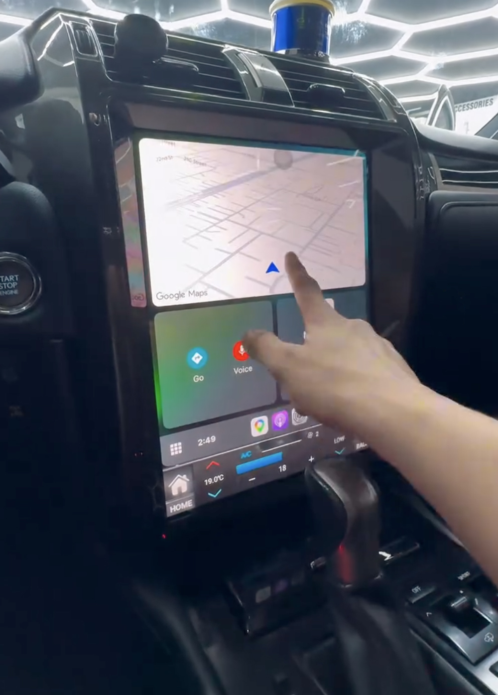 Tablette tactile 38 cm GPS Android 13.0 et Apple Carplay Lexus GX400 GX460 de 2010 à 2021