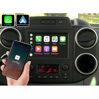 Système Apple Carplay sans fil et Android Auto pour Peugeot Partner de 2016 à 2018