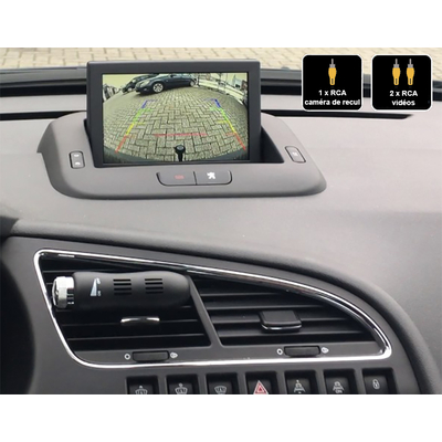 Interface Multimédia vidéo pour caméra compatible Peugeot 3008 et 5008 de 2009 à 2016