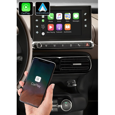 Système Apple Carplay sans fil et Android Auto pour Citroën C4 cactus de 2014 à 2020