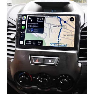 Autoradio GPS à écran tactile QLED Android 11.0 et Apple Carplay Ford Ranger de 2012 à 2015