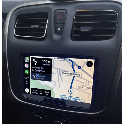 Autoradio tactile GPS Android 13.0 et Apple Carplay Dacia Lodgy Logan Dokker Duster et Sandero