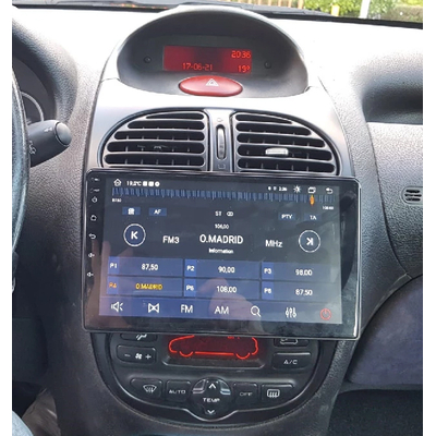 Ecran tactile QLED GPS Apple Carplay et Android Auto sans fil Peugeot 206 de 2003 à 2009
