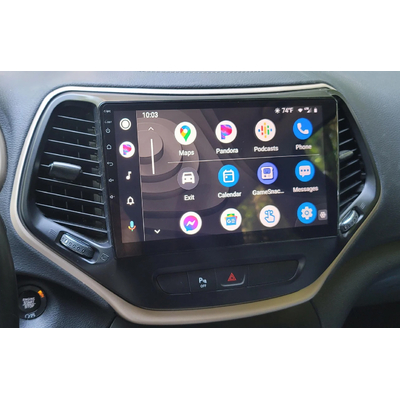 Ecran tactile QLED GPS Apple Carplay et Android Auto sans fil  Jeep Cherokee de 2013 à 2018