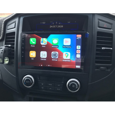 Ecran tactile QLED GPS Apple Carplay et Android Auto sans fil Mitsubishi Pajero de 2006 à 2015