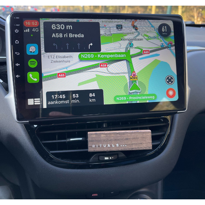 Ecran tactile QLED GPS Apple Carplay et Android Auto sans fil Peugeot 208 et Peugeot 2008 de 2012 à 2019