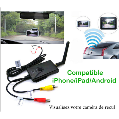 Transmetteur WIFI caméra de recul pour iPhone et SmartPhone et autoradio Android