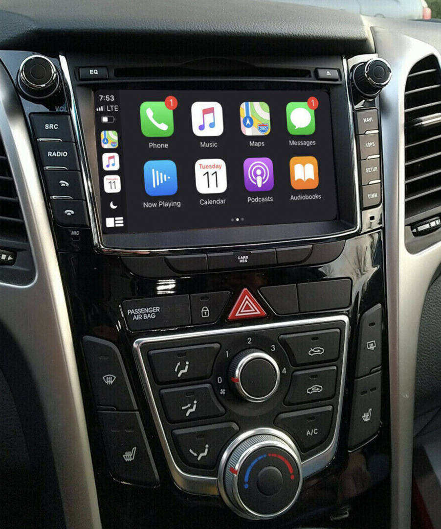 Autoradio tactile GPS Android 14.0 et Apple Carplay Hyundai i30