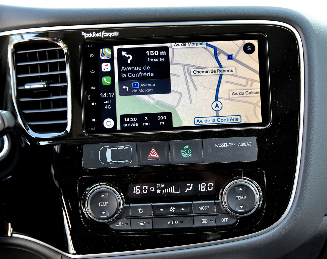Autoradio tactile GPS Android, Apple Carplay Mitsubishi Outlander