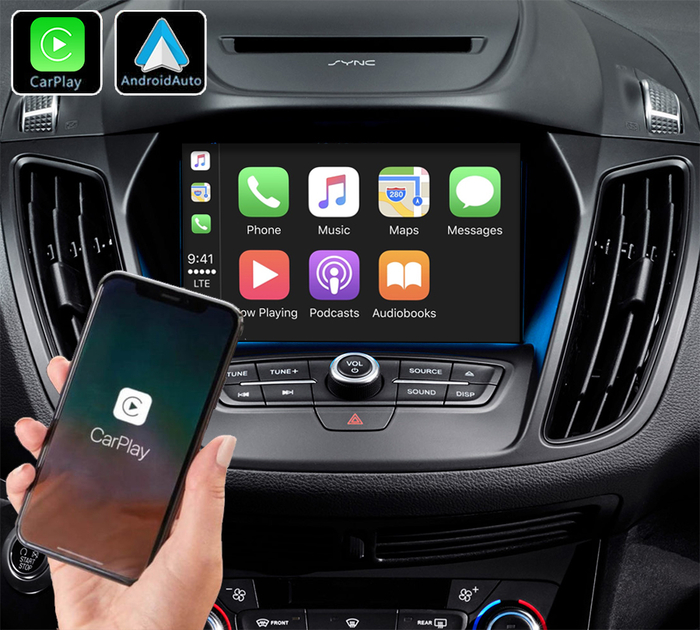 Système Apple Carplay sans fil et Android Auto Ford Kuga et CMax