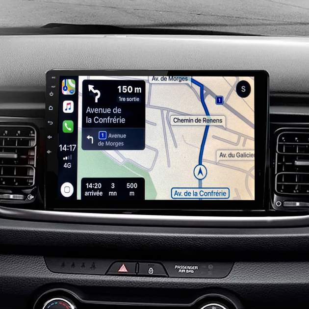 Autoradio tactile GPS et Apple Carplay Kia Rio et Stonic