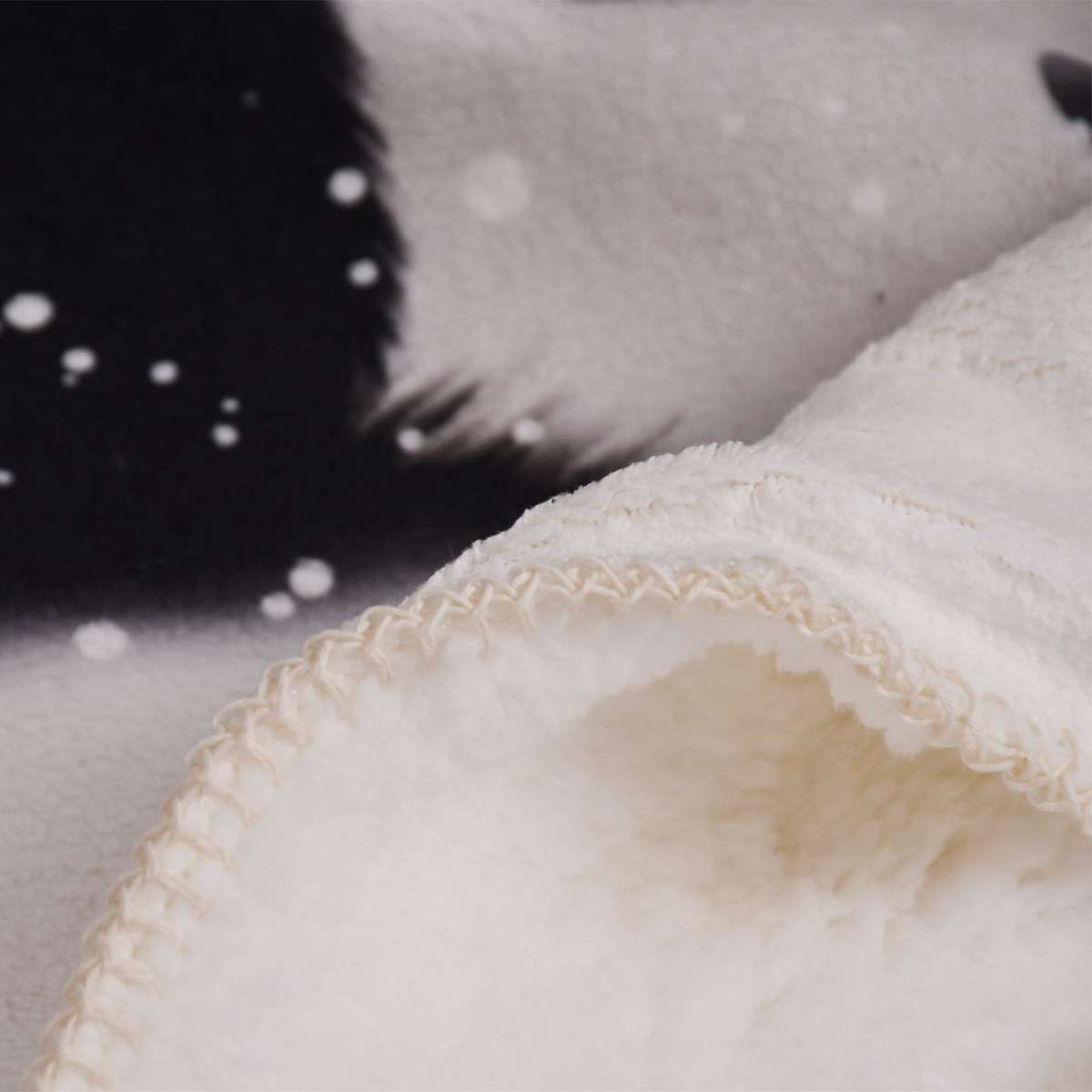 plaid couverture polaire double face qualité sherpa chien detail