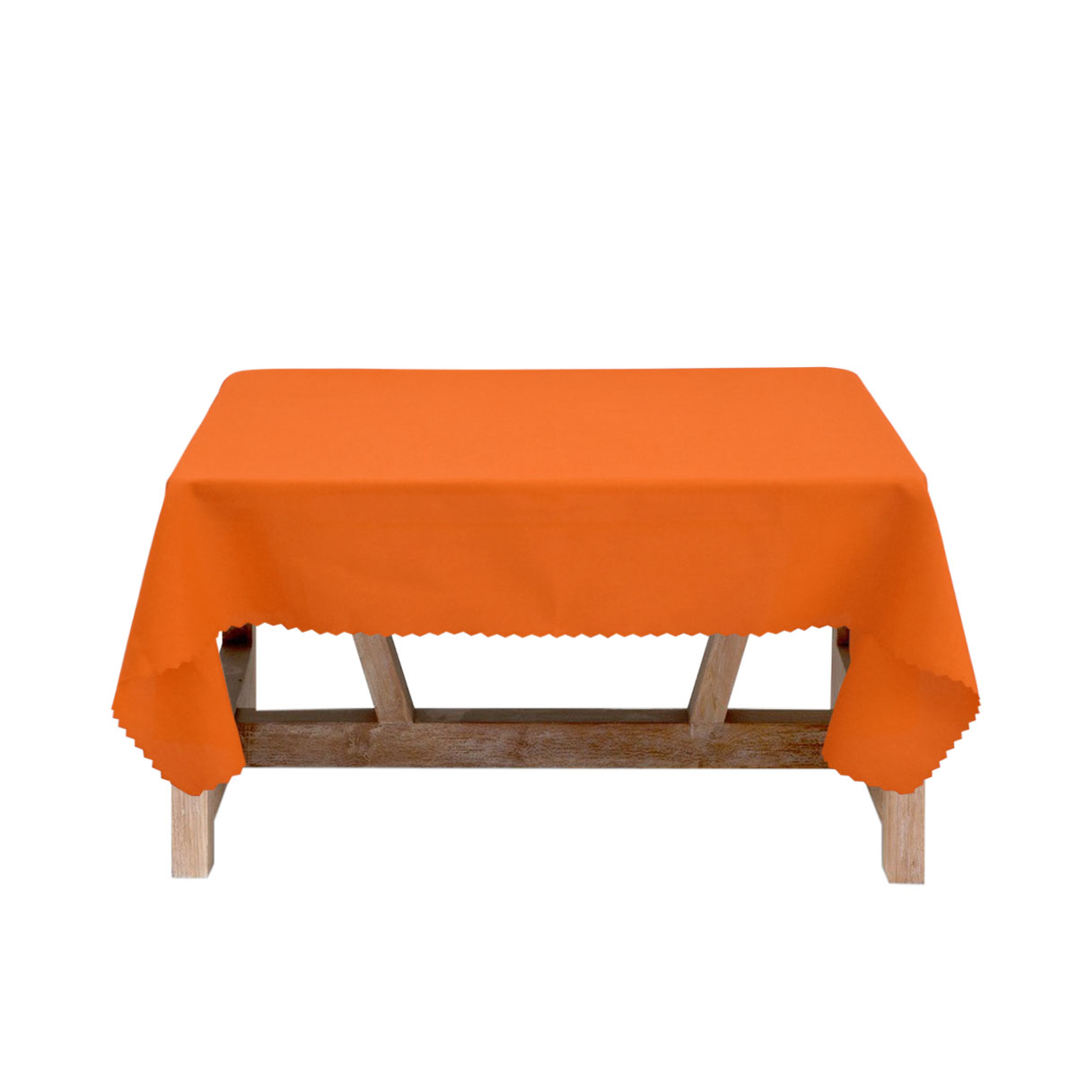 Nappe rectangulaire polyester effet lin haut de gamme trinity orange
