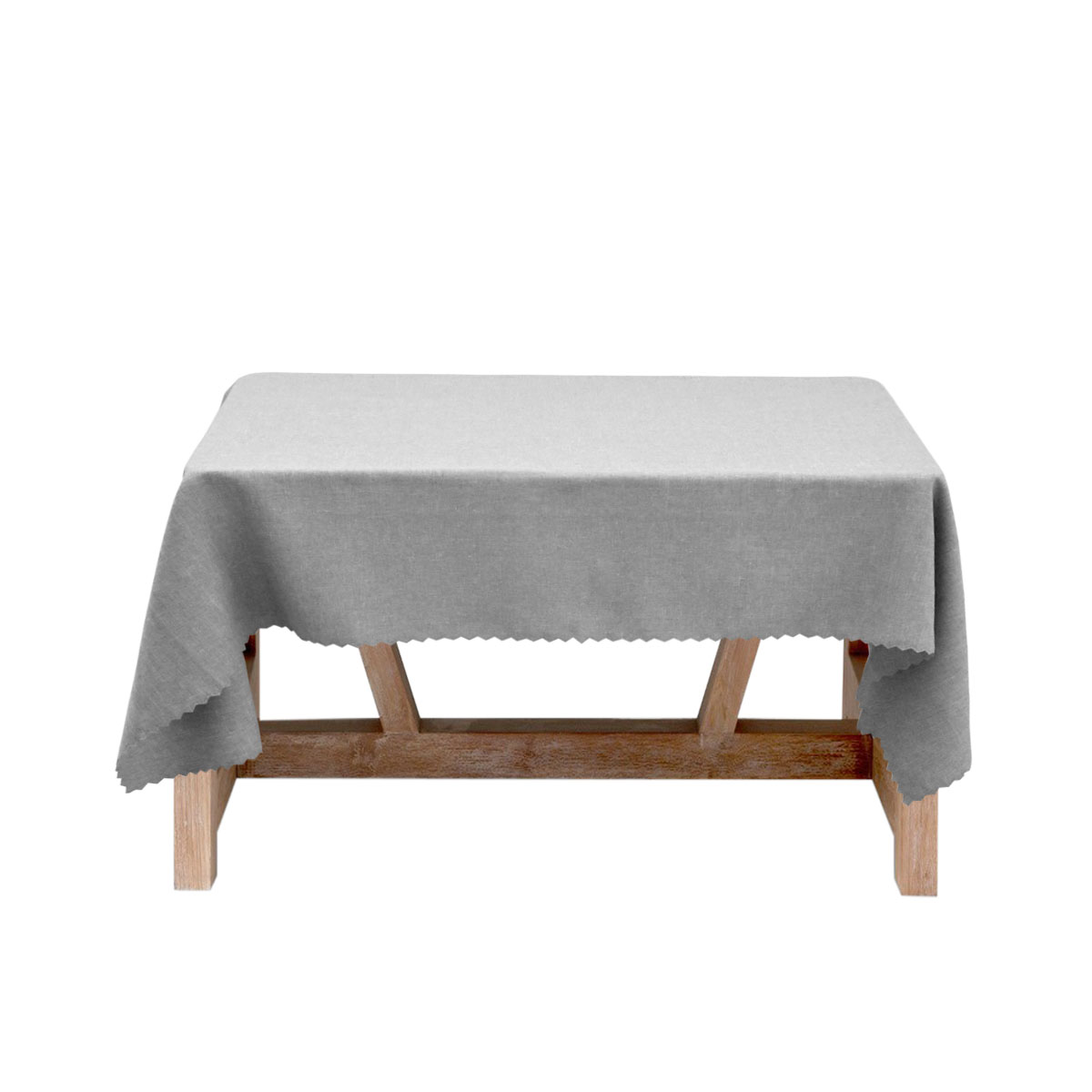 Nappe rectangulaire polyester effet lin haut de gamme trinity gris