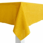 Nappe rectangulaire polyester effet lin haut de gamme trinity jaune 2