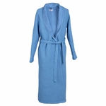 peignoir nid d'abeille 100% coton qualité bleu 1