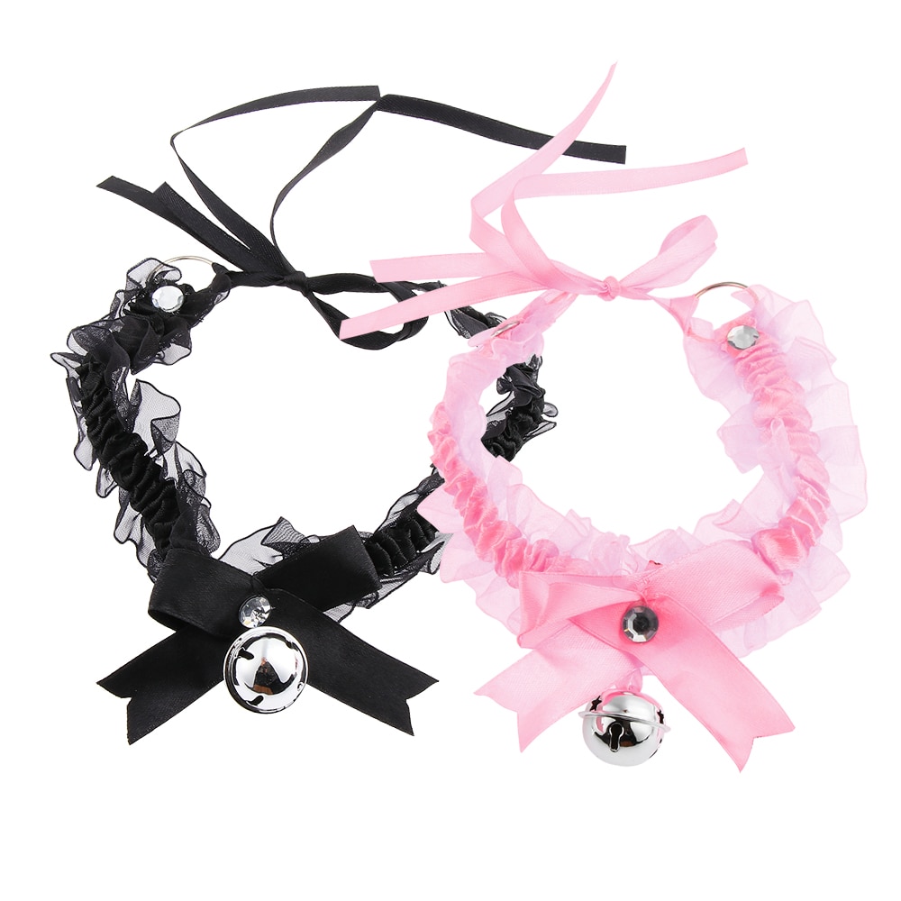 Nouveau-mode-femmes-gothique-Simple-Sexy-dentelle-collier-pendentif-noeud-cloche-ras-du-cou-collier-robe