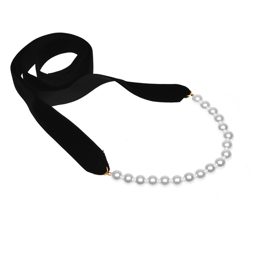 Punk-Long-en-ruban-de-velours-noir-noeud-papillon-imitation-de-perles-collier-breloques-bijoux-gothiques