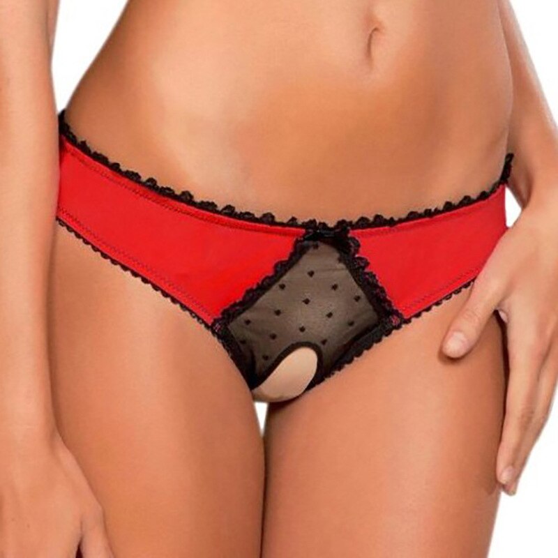 Sodamour-Culotte-en-maille-pour-femmes-entrejambe-ouvert-Sexy-n-ud-papillon-Lingerie-rotique-taille-basse-pour