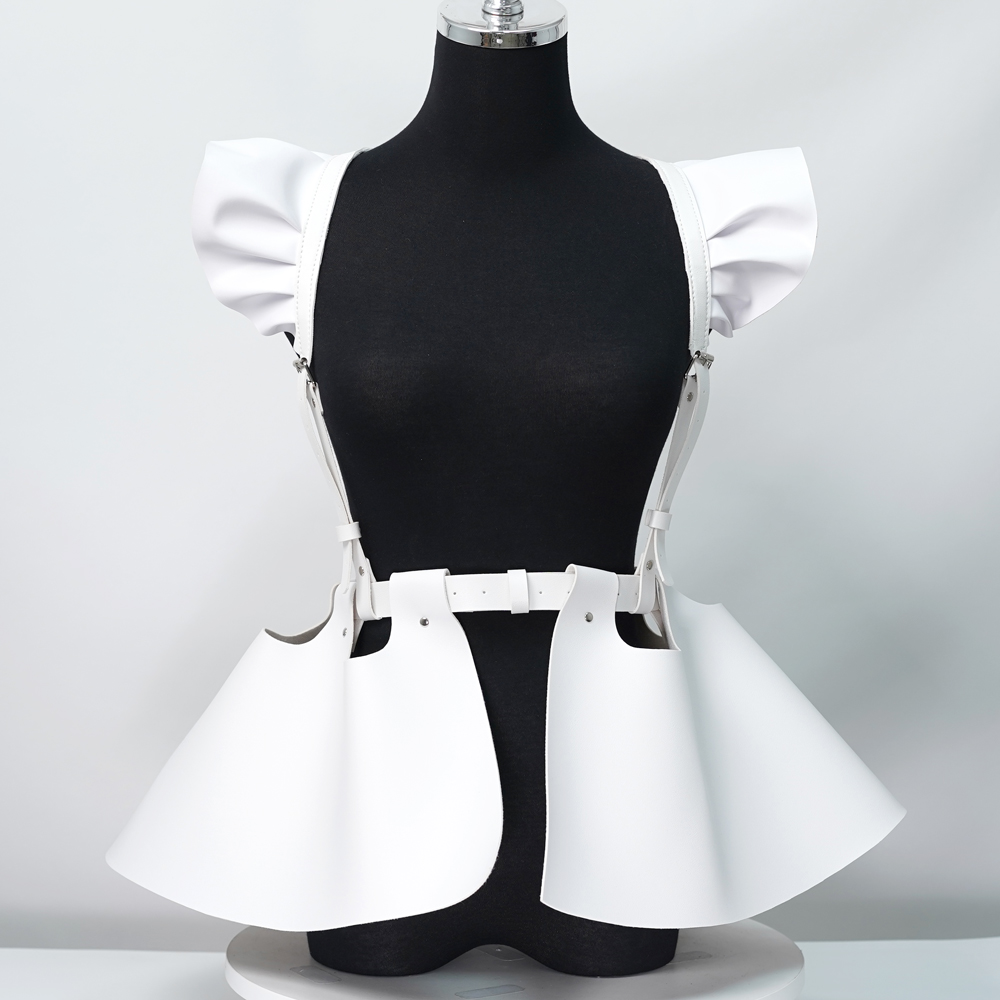 Jupe-en-cuir-SFP-pour-femme-ourlet-volants-taille-de-style-gothique-ceinture-initi-e-accessoire