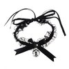 Nouveau-mode-femmes-gothique-Simple-Sexy-dentelle-collier-pendentif-noeud-cloche-ras-du-cou-collier-robe