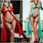 Sexy-dentelle-Lingerie-sous-v-tements-femmes-mode-Strappy-Dessous-Sexy-longue-chemise-de-nuit-robe