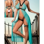 Sexy-dentelle-Lingerie-sous-v-tements-femmes-mode-Strappy-Dessous-Sexy-longue-chemise-de-nuit-robe