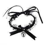Nouveau-mode-femmes-gothique-Simple-Sexy-dentelle-collier-pendentif-noeud-cloche-ras-du-cou-collier-robe