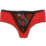 Sodamour - Culotte-en-maille-pour-femmes-entrejambe-ouvert-Sexy-n-ud-papillon-Lingerie-rotique-taille-basse-pour