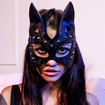 Masque-de-chat-en-cuir-clout-demi-visage-pour-adultes-cosplay-punk-f-te-d-Halloween