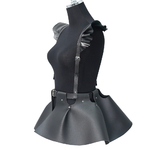 Jupe-en-cuir-SFP-pour-femme-ourlet-volants-taille-de-style-gothique-ceinture-initi-e-accessoire