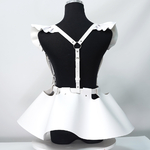 Jupe-en-cuir-SFP-pour-femme-ourlet-volants-taille-de-style-gothique-ceinture-initi-e-accessoire