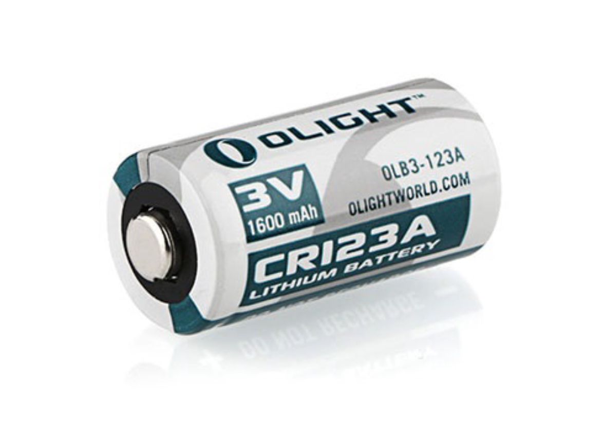 Olight CR123A Pile au Lithium 3V 1600mAh 2