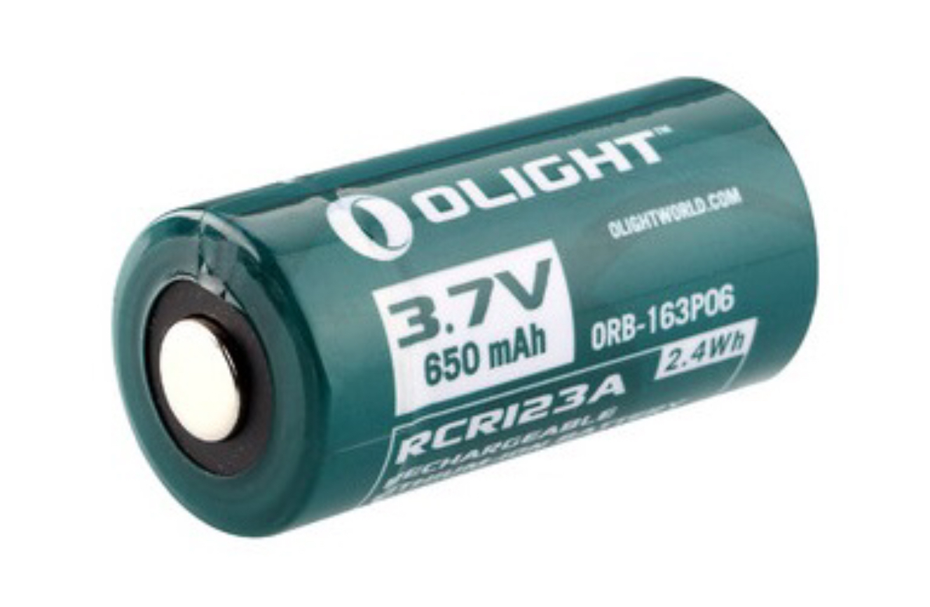 Olight RCR123A battery 3.7V 650mAh Rechargeable