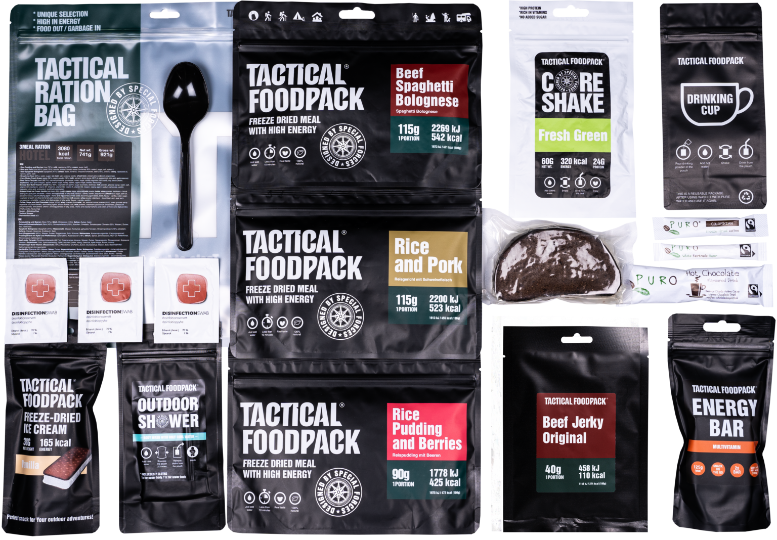TacticaloodPack Pack Hôtel - 3 repas complets pour une journée