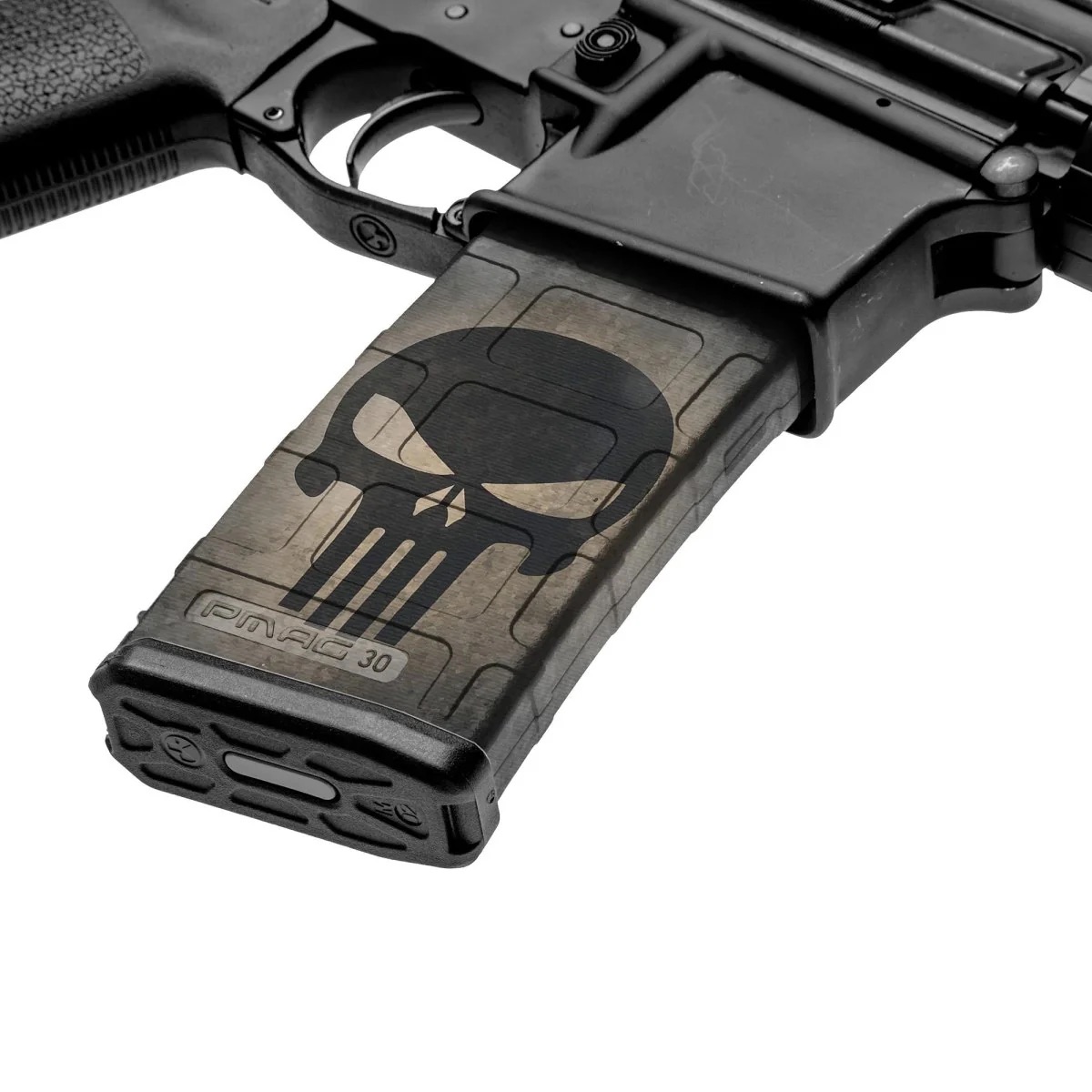 GunSkins AR-15 Mag Skins - 3 Pack skull punisher