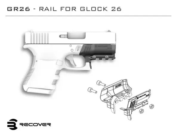 Recover-Tactical_GR26 Rail Adapter For The Glock 26 and 27