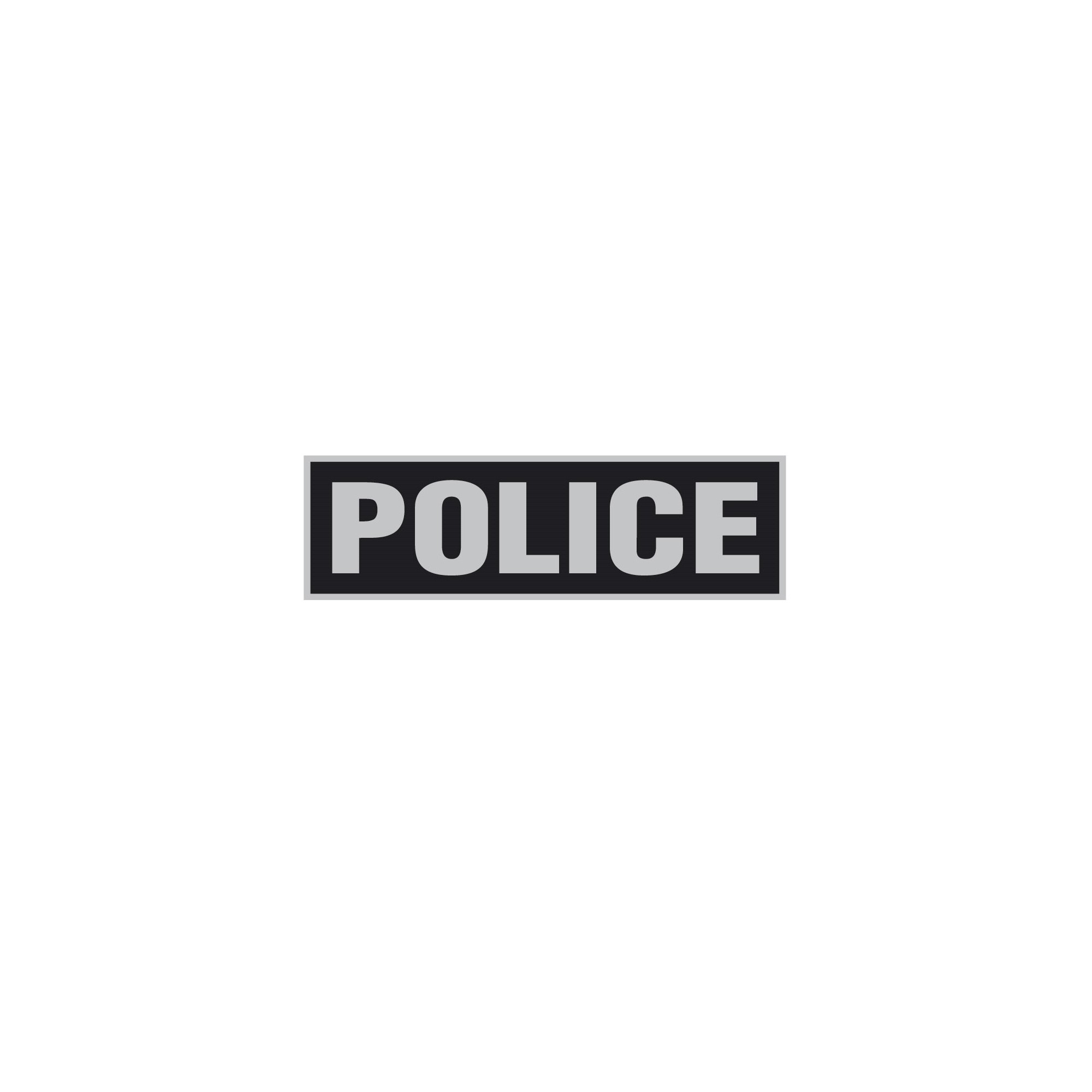 BANDEAU POLICE RÉTRO-RÉFLECHISSANT FOND NOIR 10x30