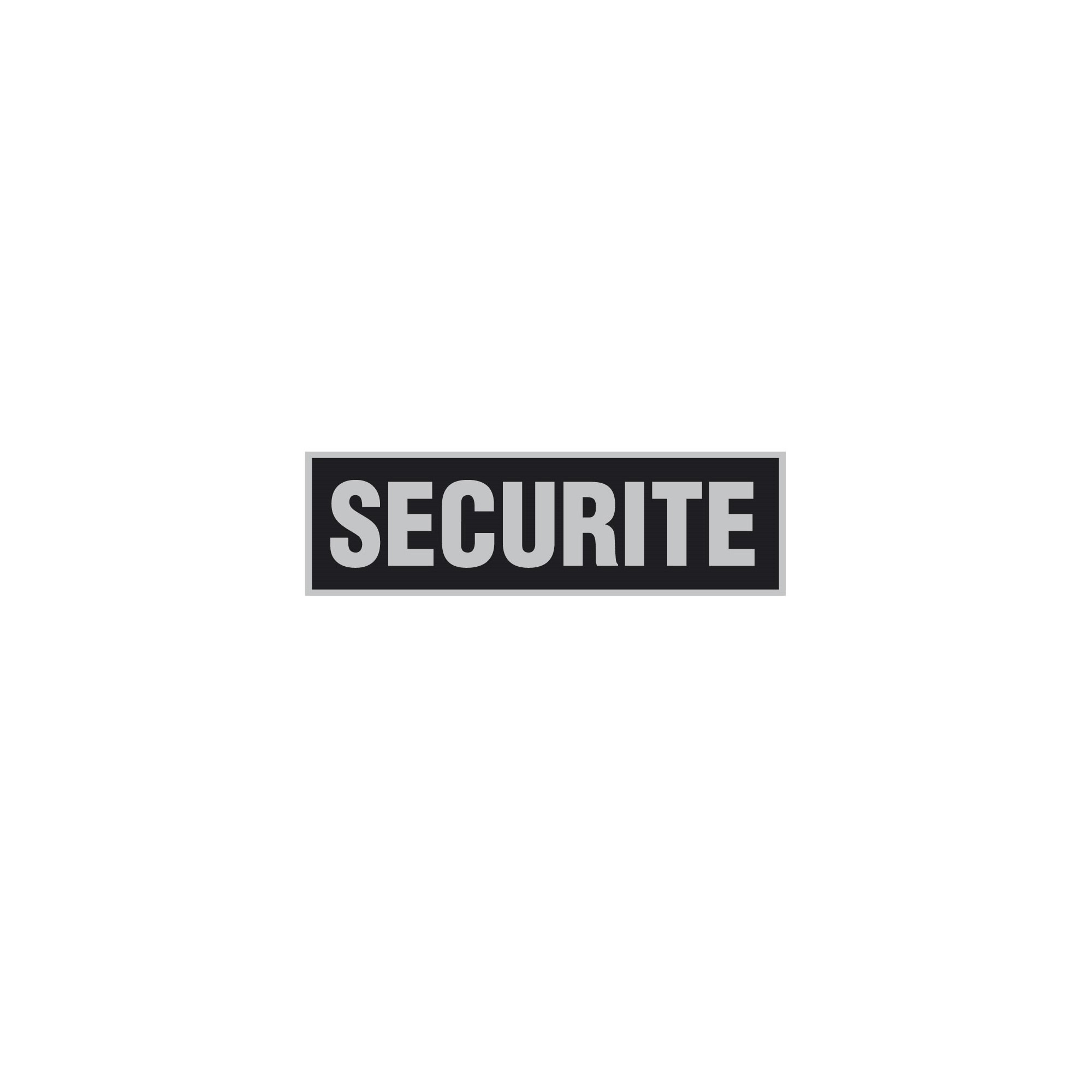 BANDEAU SECURITE RÉTRO-RÉFLECHISSANT FOND NOIR 10x30