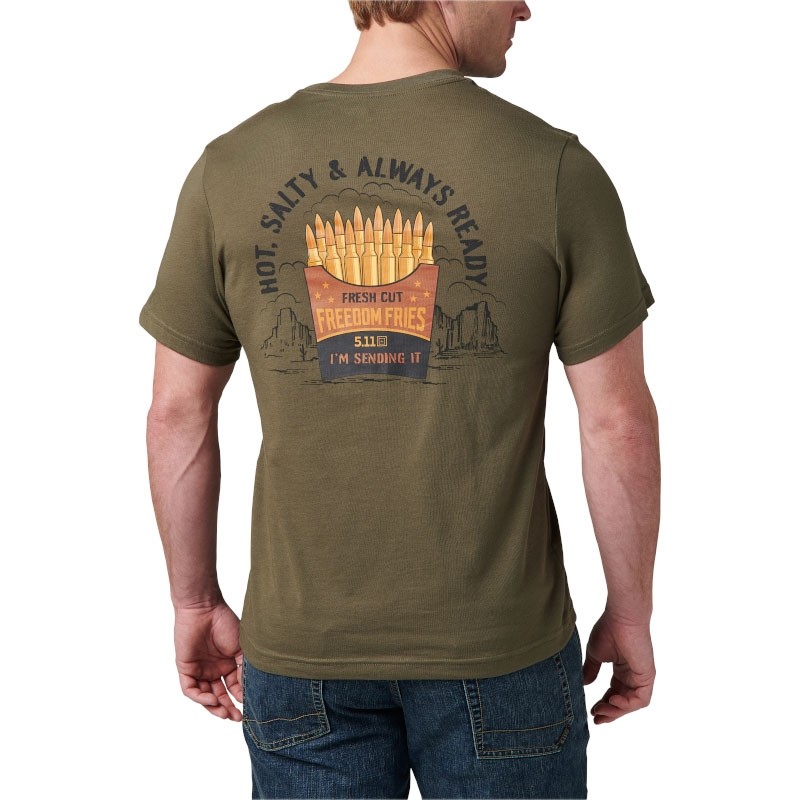 5.11 T-SHIRT FREEDOM FRIES RANGER GREEN